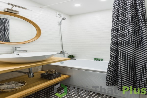 Nội thất phòng tắm cho căn hộ có diện tích 82m2.
