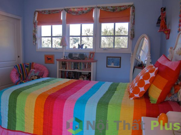 mẫu phòng ngủ đầy màu sắc 