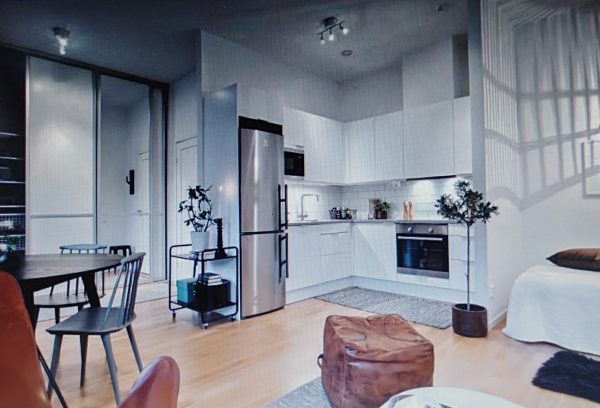 phòng bếp đẹp tinh tế cho nội thất chung cư 50m2